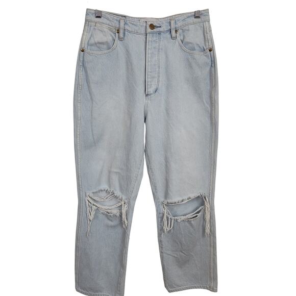 WRANGLER DISTRESSED HIGH WAISTED JEANS LITA WOMEN SIZE 10 BUTTONFLY  LIGHT WASH - Picture 5 of 17